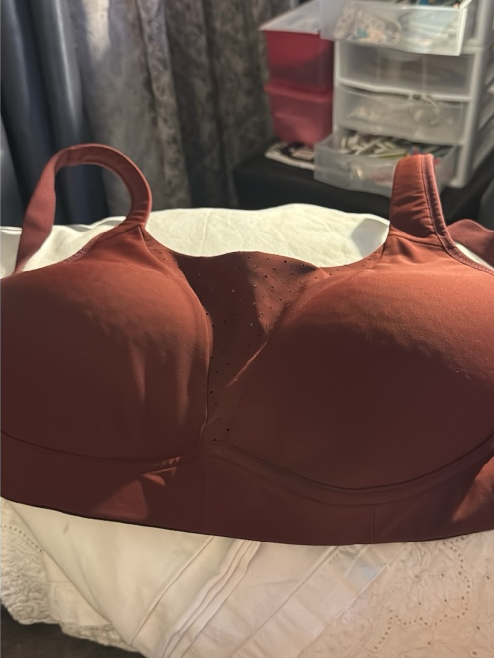 lululemon athletica Padded Sports Bra in Rust Brown#187